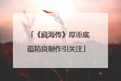 《藏海传》厚重底蕴精良制作引关注