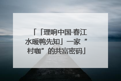 「理响中国·春江水暖鸭先知」一家“村咖”的共富密码