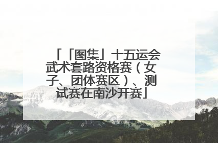 「图集」十五运会武术套路资格赛（女子、团体赛区）、测试赛在南沙开赛