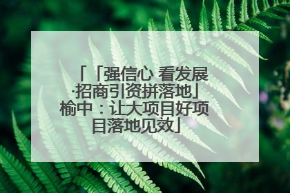 「强信心 看发展·招商引资拼落地」榆中：让大项目好项目落地见效