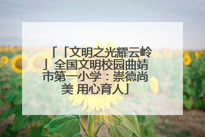 「文明之光耀云岭」全国文明校园曲靖市第一小学：崇德尚美 用心育人