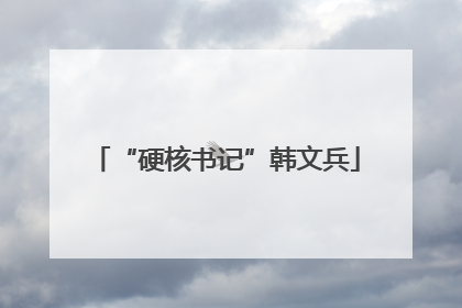 “硬核书记”韩文兵