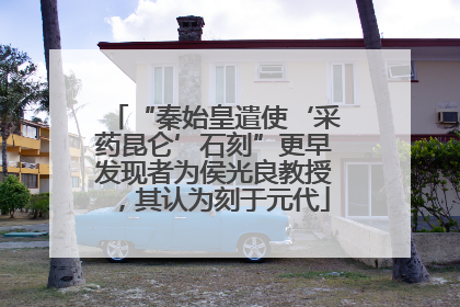 “秦始皇遣使‘采药昆仑’石刻”更早发现者为侯光良教授，其认为刻于元代