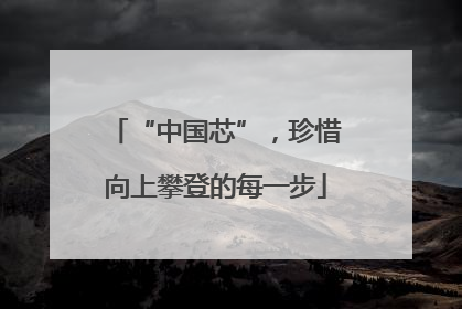 “中国芯”，珍惜向上攀登的每一步