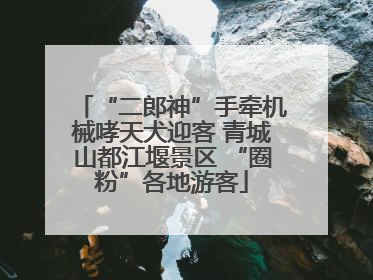 “二郎神”手牵机械哮天犬迎客 青城山都江堰景区 “圈粉”各地游客