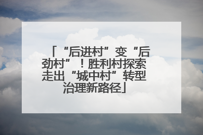 “后进村”变“后劲村”！胜利村探索走出“城中村”转型治理新路径