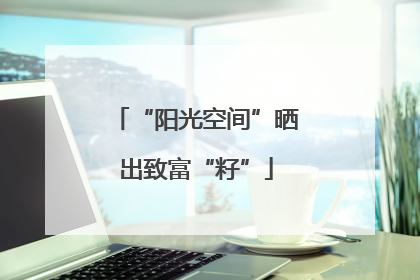 “阳光空间”晒出致富“籽”