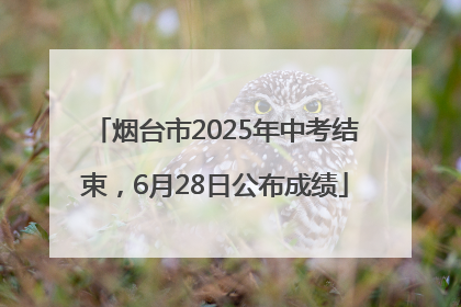 烟台市2025年中考结束，6月28日公布成绩