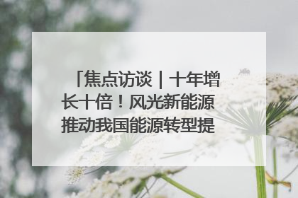 焦点访谈｜十年增长十倍！风光新能源推动我国能源转型提质焕“新”