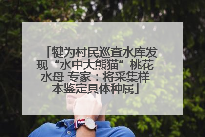 犍为村民巡查水库发现“水中大熊猫”桃花水母 专家：将采集样本鉴定具体种属