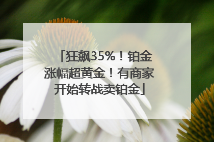 狂飙35%！铂金涨幅超黄金！有商家开始转战卖铂金
