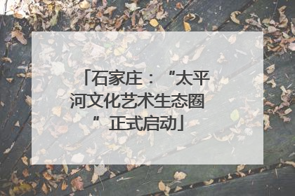 石家庄：“太平河文化艺术生态圈”正式启动