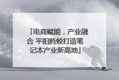 电商赋能，产业融合 平阳腾蛟打造笔记本产业新高地