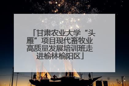 甘肃农业大学“头雁”项目现代畜牧业高质量发展培训班走进榆林榆阳区