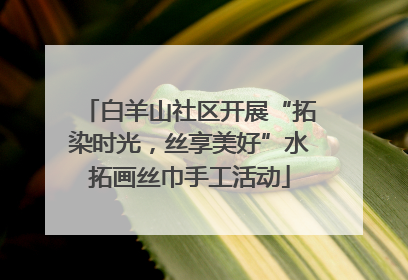 白羊山社区开展“拓染时光，丝享美好”水拓画丝巾手工活动
