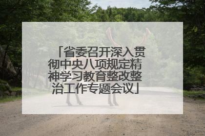 省委召开深入贯彻中央八项规定精神学习教育整改整治工作专题会议