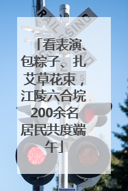看表演、包粽子、扎艾草花束，江陵六合垸200余名居民共度端午