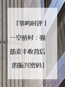 筝鸣时评丨一空桥村：强筋麦丰收背后的振兴密码