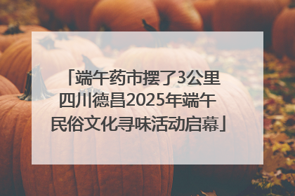端午药市摆了3公里 四川德昌2025年端午民俗文化寻味活动启幕