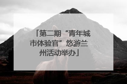 第二期“青年城市体验官”悠游兰州活动举办