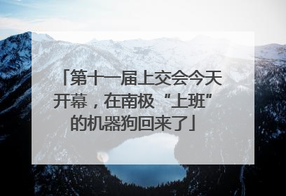 第十一届上交会今天开幕，在南极“上班”的机器狗回来了