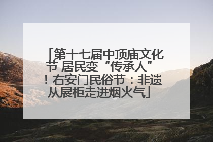 第十七届中顶庙文化节 居民变“传承人”！右安门民俗节：非遗从展柜走进烟火气