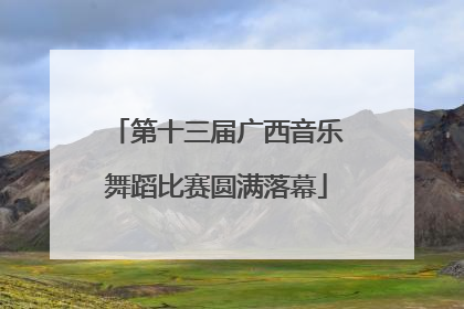 第十三届广西音乐舞蹈比赛圆满落幕