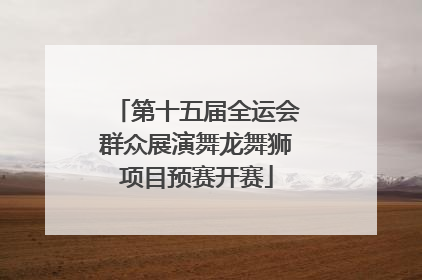 第十五届全运会群众展演舞龙舞狮项目预赛开赛