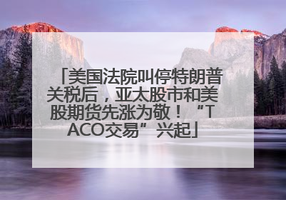 美国法院叫停特朗普关税后，亚太股市和美股期货先涨为敬！“TACO交易”兴起