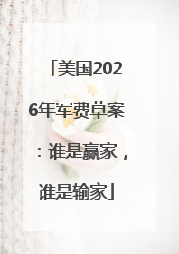 美国2026年军费草案：谁是赢家，谁是输家