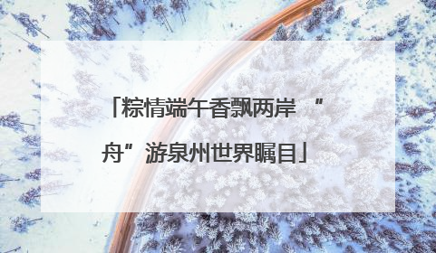 粽情端午香飘两岸 “舟”游泉州世界瞩目