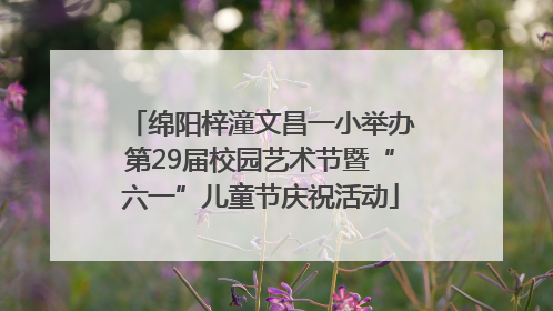 绵阳梓潼文昌一小举办第29届校园艺术节暨“六一”儿童节庆祝活动