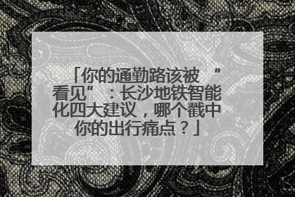 你的通勤路该被 “看见”：长沙地铁智能化四大建议，哪个戳中你的出行痛点？