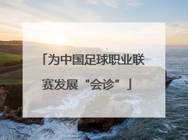 为中国足球职业联赛发展“会诊”