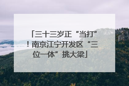 三十三岁正“当打”！南京江宁开发区“三位一体”挑大梁