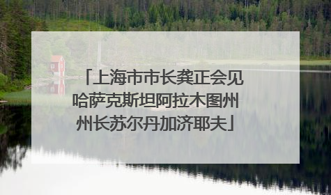 上海市市长龚正会见哈萨克斯坦阿拉木图州州长苏尔丹加济耶夫