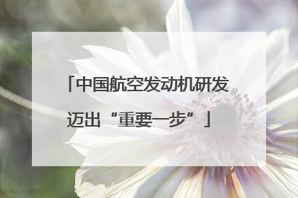 中国航空发动机研发迈出“重要一步”