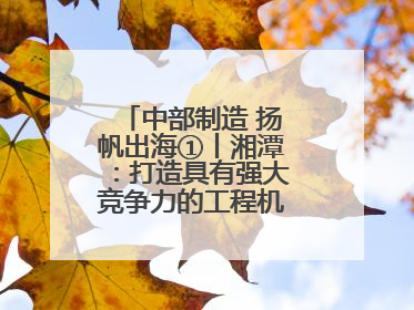中部制造 扬帆出海①丨湘潭：打造具有强大竞争力的工程机械再制造基地
