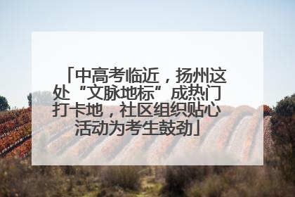 中高考临近，扬州这处“文脉地标”成热门打卡地，社区组织贴心活动为考生鼓劲