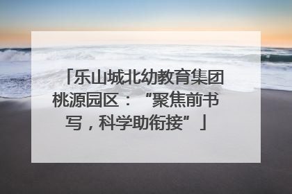 乐山城北幼教育集团桃源园区：“聚焦前书写，科学助衔接”