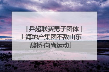乒超联赛男子团体｜上海地产集团不敌山东魏桥·向尚运动
