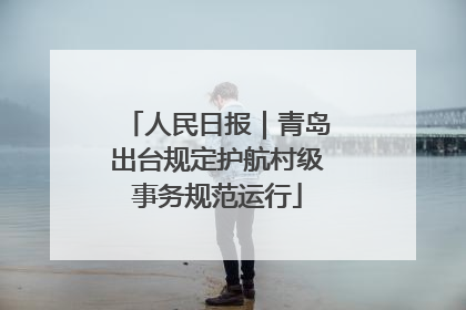 人民日报｜青岛出台规定护航村级事务规范运行