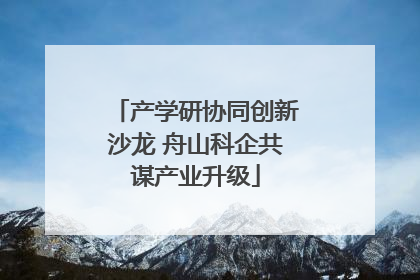 产学研协同创新沙龙 舟山科企共谋产业升级