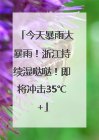 今天暴雨大暴雨！浙江持续湿哒哒！即将冲击35℃+