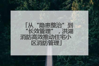 从“隐患整治”到“长效管理”，洪湖消防高效推动住宅小区消防管理