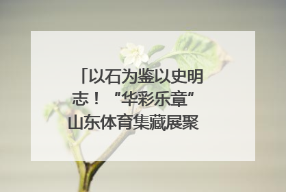 以石为鉴以史明志！“华彩乐章”山东体育集藏展聚焦“岱石丹心”
