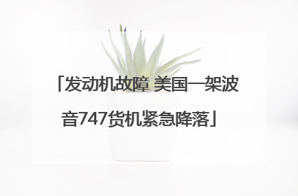 发动机故障 美国一架波音747货机紧急降落