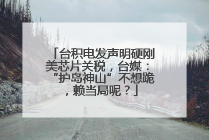 台积电发声明硬刚美芯片关税，台媒：“护岛神山”不想跪，赖当局呢？