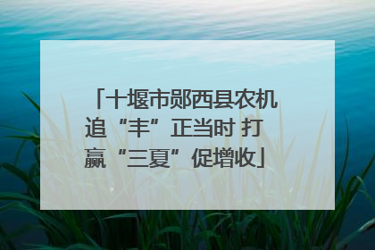 十堰市郧西县农机追“丰”正当时 打赢“三夏”促增收