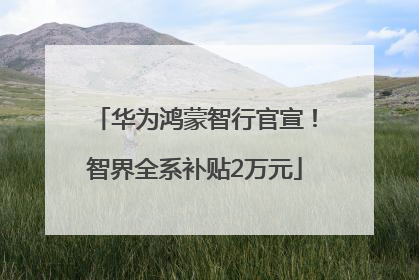华为鸿蒙智行官宣！智界全系补贴2万元